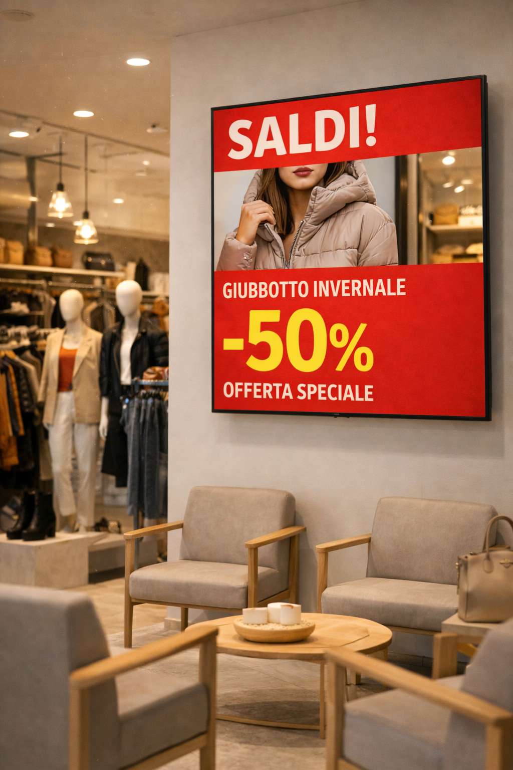 FixSlide ledwall interno negozio abbigliamento